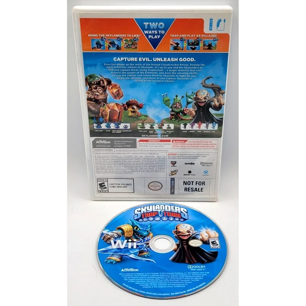 Skylanders Trap Team Activision Nintendo Wii‎ 2014 GAME & CASE